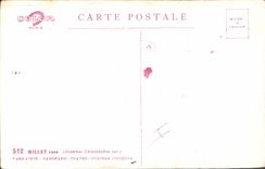 Postal Fantasia Flores Ojal Rosado