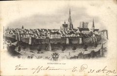 Vintage Postcard Puff-pastry cake in 1540