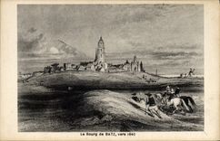 Vintage Postcard the borough of Batz around 1840