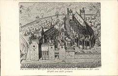 Vintage Postcard Seen cavaliere of the Metropolis Just Saint and the archbishop's palace of Narbonne with 15th