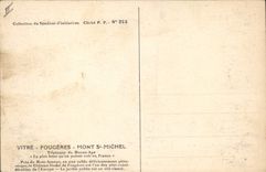 Vintage Postcard Glazes Ferns Mount Saint Michel