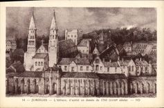 Vintage Postcard Jumieges the abbey 1702