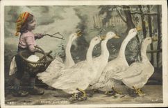 CPA Enfant Le petit gardeur d'oies 