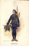CPA Militaria Chasseurs alpins Chasseurs a pied