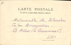 Vintage Postcard Boat Magenta