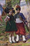 CPA Folklore Alsace Enfants Dubonnet