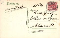 CPA Folklore Gruss aux Lothringen 