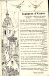 CPA Folklore Alsace Cigognes