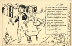 CPA Folklore Alsace L'Alsace notre petite patrie