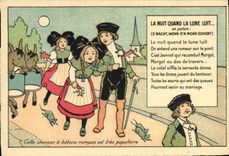 CPA Folklore Alsace Le nuit quand la lune luit