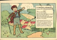 CPA Folklore Alsace Enfant Le chasseur de mesanges