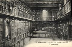 CPA Bibliotheque Dauphine Couvent de la Grande Chartreuse