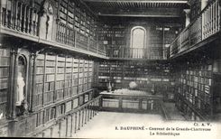 CPA Bibliotheque Dauphine Couvent de la Grande Chartreuse