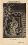 CPA Bibliotheque municipale de Moulins Bible de Souvigny L'Evangeliste Saint Luxe