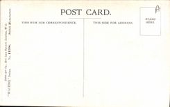 Postal Fantasia Ilustrador Mujer Perro seremos el tenemos esperarte a la vuelta