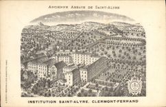 Vintage Postcard Institution Saint Alyre Clermont Ferrand Old abbey of Alyre Saint
