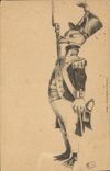 CPA Homme Oiseau Militaria 