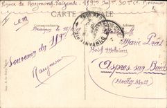 CPA Militaria Chasseurs alpins Nos diables en campagne