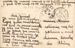 CPA Militaria Chasseurs alpins Muletier et soldat ordonnance (n°24 sur le col)