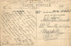 CPA Militaria Chasseurs alpins Un sentier dans les Alpes