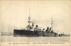 Vintage Postcard Bateau Marseillaise Cruiser Armours