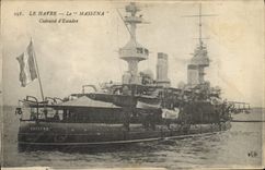 Vintage Postcard Bateau Le Havre Massena Armours squadron