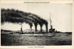 Vintage Postcard Boat Mulhouse Cruiser