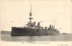 Vintage Postcard Bateau the Marseillaise Cruiser Armours