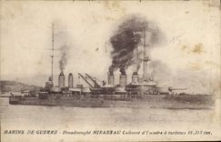 Vintage Postcard Bateau Dreadnought Mirabeau Armours squadron