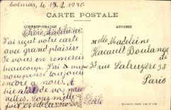 CPA Folklore Noel d'Alsace 1918 Enfants Militaria