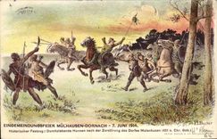 CPA Folklore Mulhausen Dornach 7 Juni 1914 