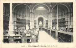 CPA Bibliotheque Nationale Salle de travail Paris 