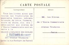 CPA Bibliotheque Ecole commerciale
