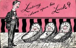 Vintage Postcard Fantasy Illustrator Children Babies