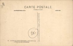 CPA La cite de Carcassonne L'annonce de la croisade