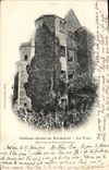 Vintage Postcard feudal Castle of Rochefort the tower Surroundings of Nights on Turnip fields