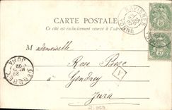 Vintage Postcard feudal Castle of Rochefort the tower Surroundings of Nights on Turnip fields