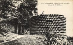 Vintage Postcard Chateau of Tournoel Tour fortifiee has the entry of the castle