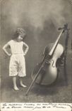 CPA Contrebasse Enfant 