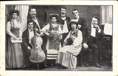 CPA Contrebasse Violoncelle Troupe Piano 