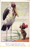 CPA Enfant Oiseau 