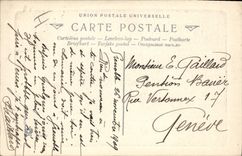 CPA Militaria Chasseurs Alpins Artillerie de montagne Passage d'un col