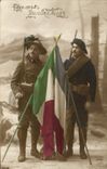 CPA Militaria Chasseurs Alpins Toujours allies France Italie