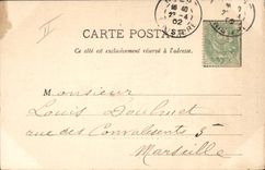 Magenta Vintage Postcard Bateau Armours has turret