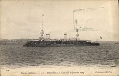 Vintage Postcard Bateau Massena Armours of first rank