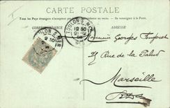 Vintage Postcard Boat the Marseillaise and the Italian squadron greeting its loading has Naples