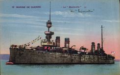 Vintage Postcard Boat Montcalm