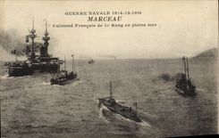 Vintage Postcard Bateau Marceau Armours French 1st rank on the open sea