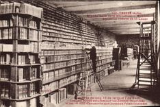 CPA Bibliotheque Troyes Grande salle Ancienne abbaye de St loup 
