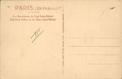 Vintage Postcard Paris secondhand booksellers of the Quay Saint Michel
